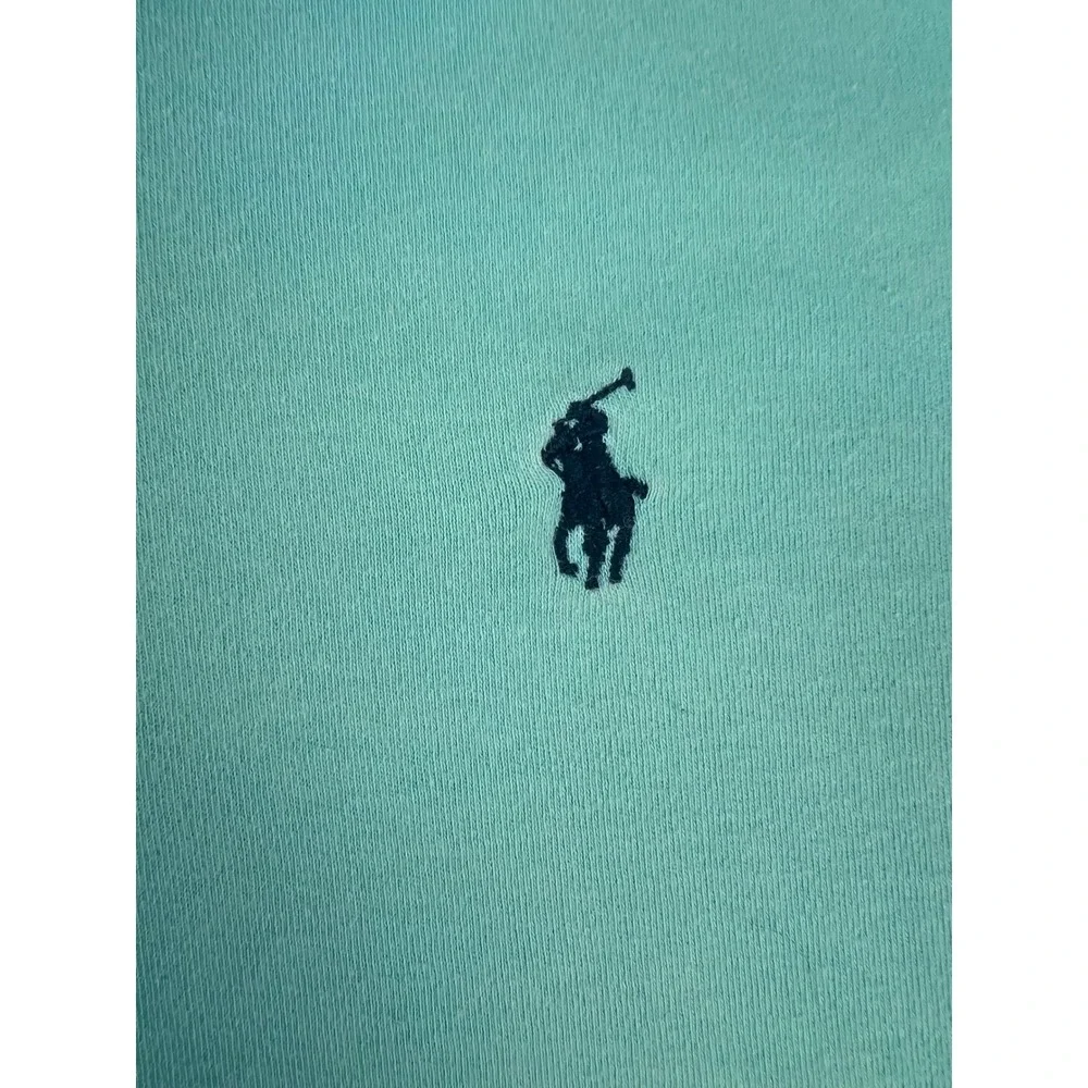 Polo Ralph Lauren Mens Medium Turquoise Aqua Blue Short Sleeve Cotton Polo Shirt
